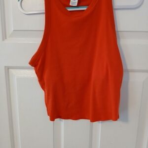 PINK Victoria's Secret Orange Cropped Tank Top